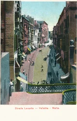 Strada Levante - La Valette - Malte, vers 1900