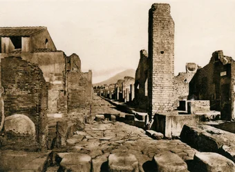 Strada Stabiana, Pompéi, Italie, c1900s