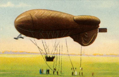 Ballon de barrage profilé avec panier, 1918, 1932