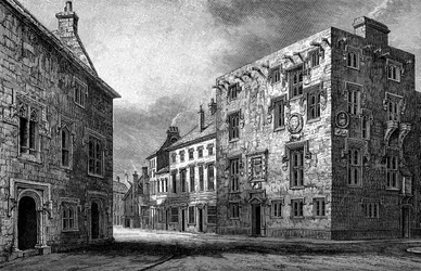 Rue à Galway, montrant la maison de Thomas Lynch, 1893
