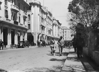 Scène de rue, Casablanca, Maroc, vers 1920-1930