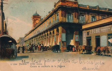 Scène de rue, La Havane, Cuba, vers 1910