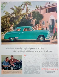 Publicité pour voiture Studebaker, 1947