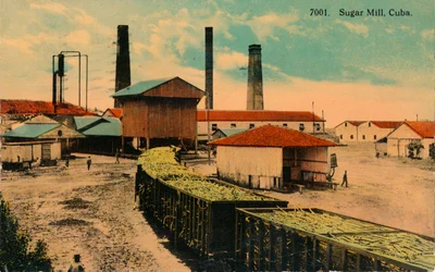 Sucrerie, Cuba, vers 1913