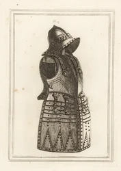 Armure avec morion noir ou armure d
