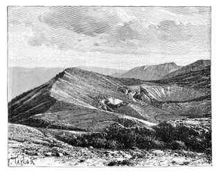 Sommet du mont Irazú, Costa Rica, vers 1890