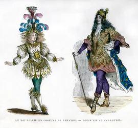 Costume de théâtre du Roi-Soleil et roi Louis XIV de France, 1882-1884