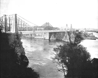 Ponts suspendus et cantilever, Saint John, Nouveau-Brunswick, Canada, vers 1900