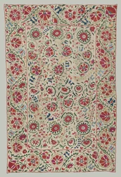 Suzani : rideau ou couvre-lit, vers 1800