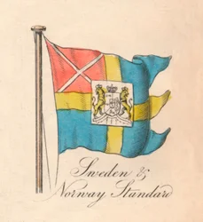 Drapeau de la Suède et de la Norvège, 1838