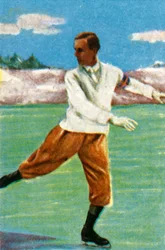 Patineur artistique suédois Gillis Grafström, 1928