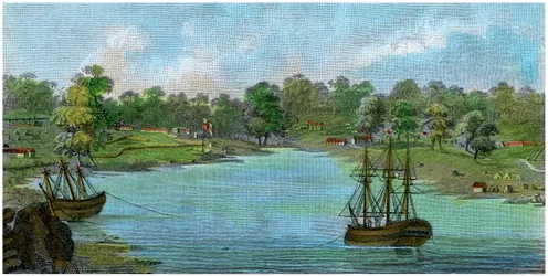 Sydney Cove, Nouvelle-Galles du Sud, Australie, 20 août 1788, vers 1885