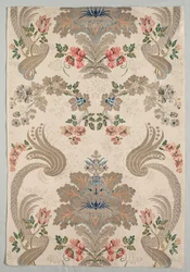 Taffetas, broché, 1700-1750