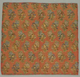 Fragment de taffetas avec motif Gul-u-Bulbul Rose et Rossignol, XVIIIe siècle