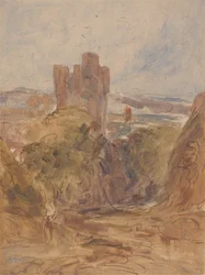 Château de Tantallon, une étude, vers 1830