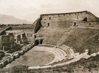 Teatro tragico, Pompéi, Italie, vers 1900