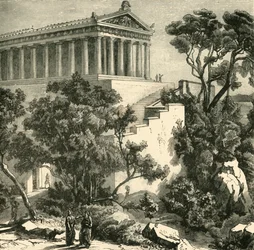 Temple de Poséidon à Kalauna, 1890