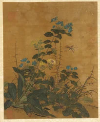 Dix images de fleurs, fruits et oiseaux, dynastie Ming, 1368-1644