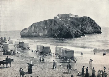 Tenby - Rocher et fort de Sainte-Catherine, 1895