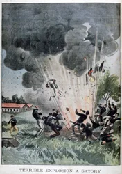 Terrible explosion à Satory, France, 1902