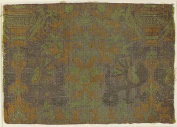 Textile avec plantes et animaux, italien, 15ème siècle