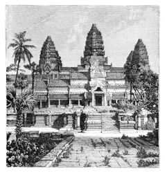 La façade principale du temple d