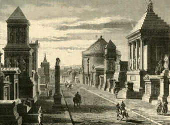 La voie Appienne à Rome restaurée, 1890