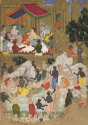 Le réveil de Kumbhakarna dans la ville dorée de Lanka, folio d