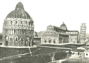 Le Baptistère, la Cathédrale et la Tour penchée, Pise, Italie, 1895