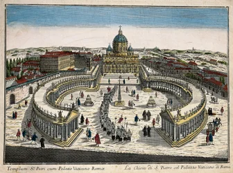 La basilique et la place Saint-Pierre au Vatican