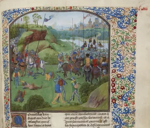 La bataille de Radcot Bridge le 19 décembre 1387, vers 1470-1475