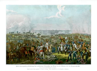 La bataille des Nations à Leipzig, Allemagne, 18 octobre 1813 1900