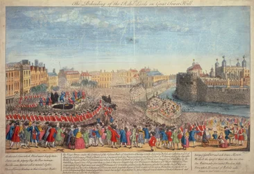 « La décapitation des lords rebelles sur Great Tower Hill », vers 1746