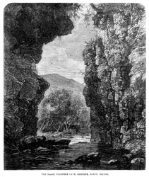 La grotte du Colonel Noir, Gleneye, Écosse, 1864