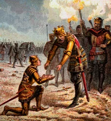 Le Prince Noir à Crécy, 1346, vers 1850