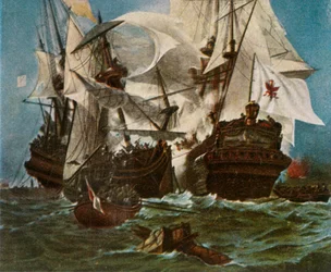 La flotte navale du Brandebourg, 1680, 1936. Kurbrandenburgische Flotte, 1680
