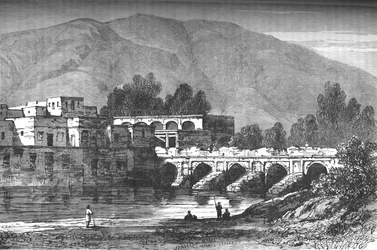 Le Pont, Kaboul, vers 1880