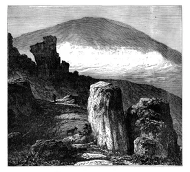 Le Brocken, ou Blocksberg, montagnes du Harz, Allemagne, vers 1890