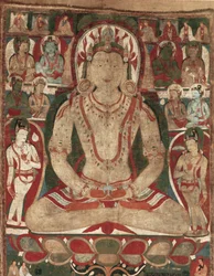 Le Bouddha Amitayus Assisté de Bodhisattvas