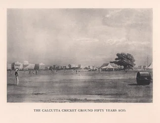Le terrain de cricket de Calcutta, Inde, 1861