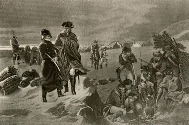 Le camp à Valley Forge. Manteaux d