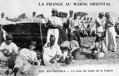 Le camp de la Légion étrangère, Ain Fritissa, Maroc, 20e siècle