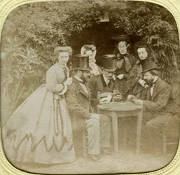 Le jeu de cartes, vers 1850