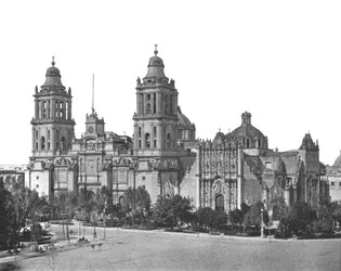 La cathédrale, Mexico, Mexique, vers 1900