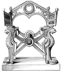 Le fauteuil de Dagobert, 7e siècle, 1849