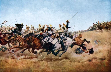 La charge des cuirassiers à Rezonville, 1870, vers 1920