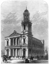 Le Temple de la Cité, viaduc de Holborn, Londres, 1875