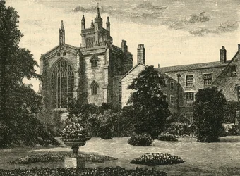 La chapelle du collège, depuis les jardins du directeur, 1898