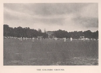 Le terrain de cricket de Colombo, Ceylan, 1912