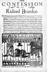 La Confession de Richard Brandon, 1649